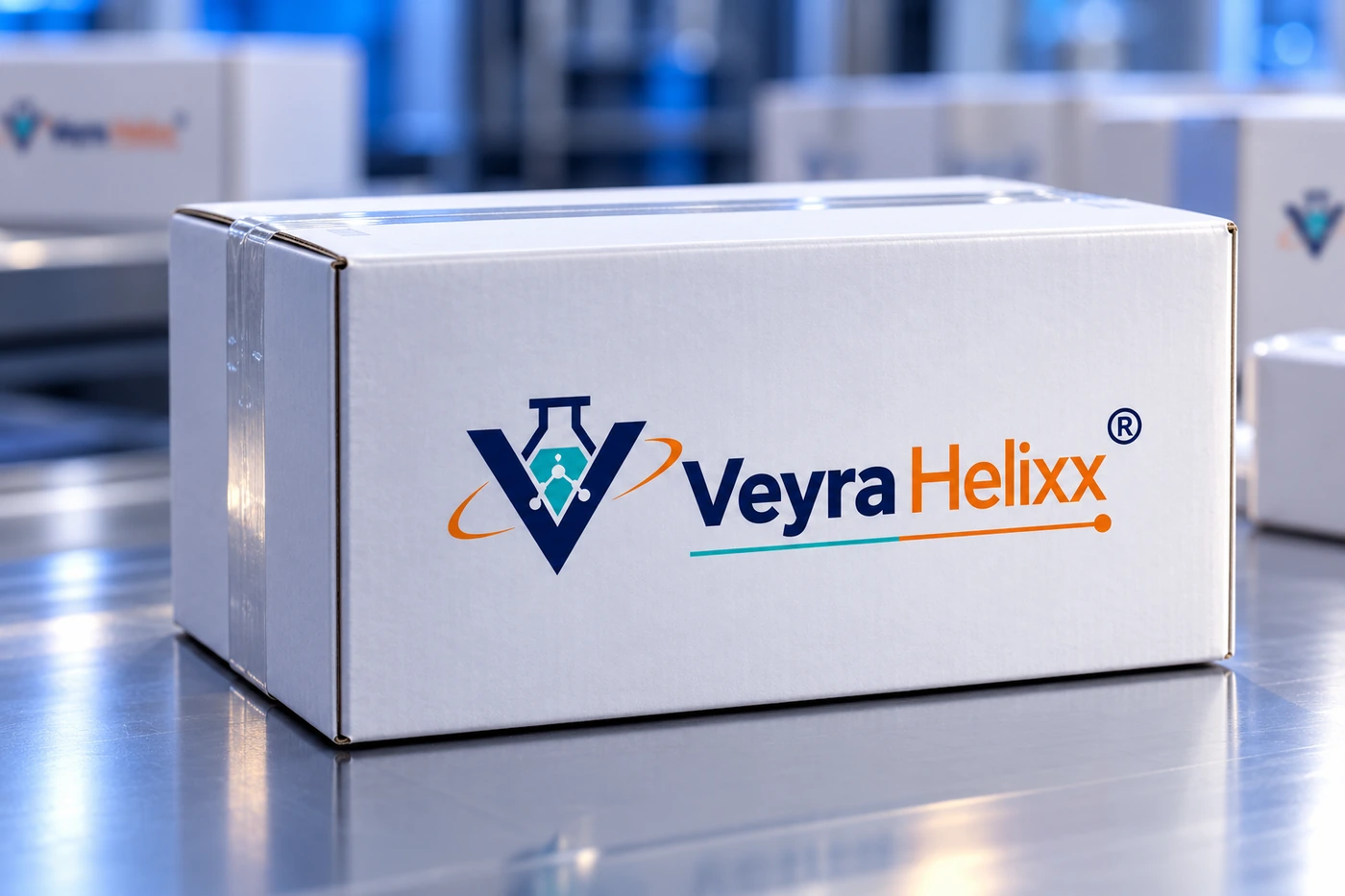 Supplied photograph of a Veyra Helixx shipping box